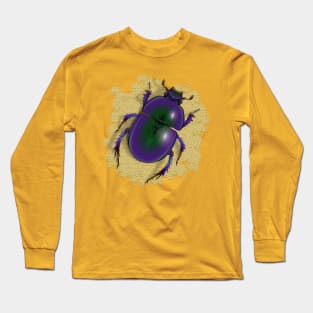 Egyptian Scarab Beetle sitting on the sand Long Sleeve T-Shirt